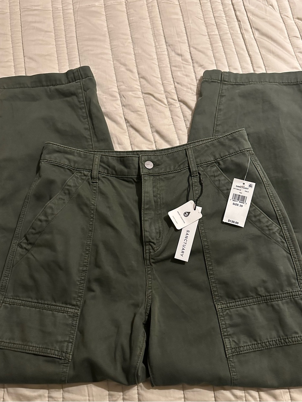 SANCTUARY BOYFRIEND UTILITY PANT KALAMATA NWT - Picture 17 of 17